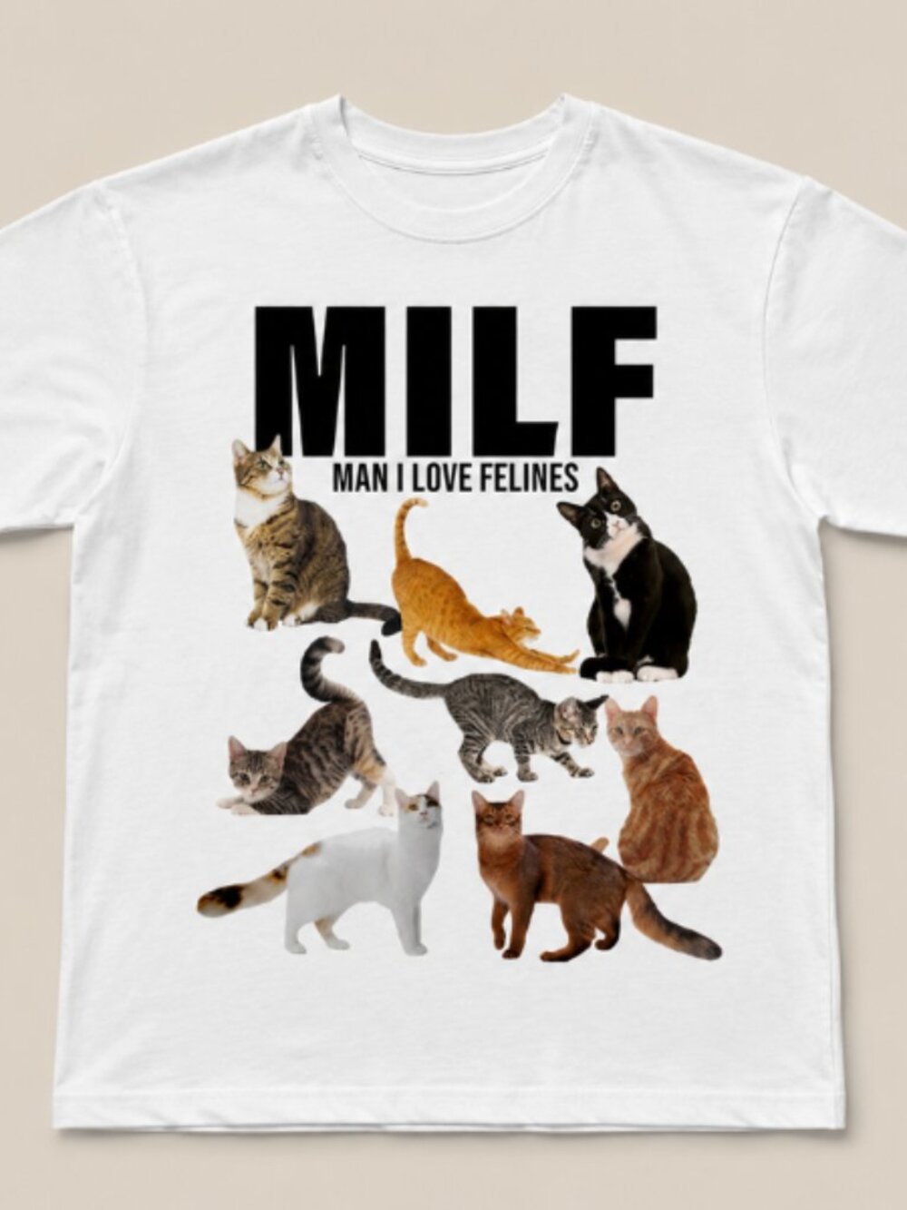 Milf (man i love felines) t-shirt